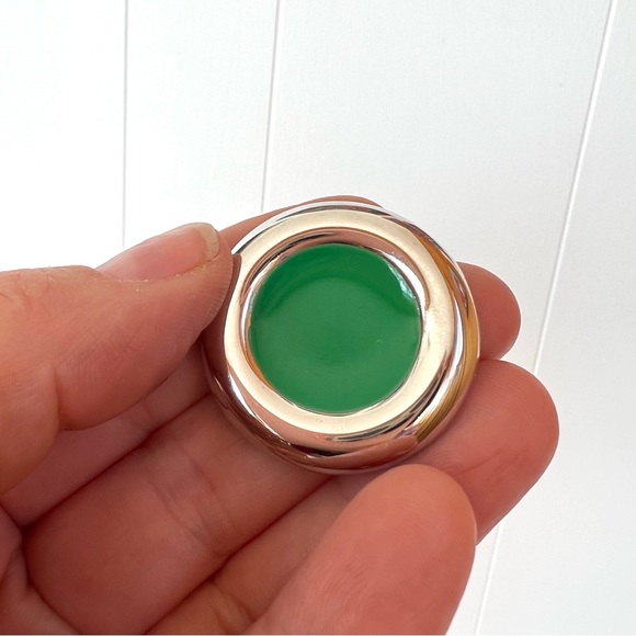 Vintage Green Set of 3 Earrings 1980 - Picture 6 of 8